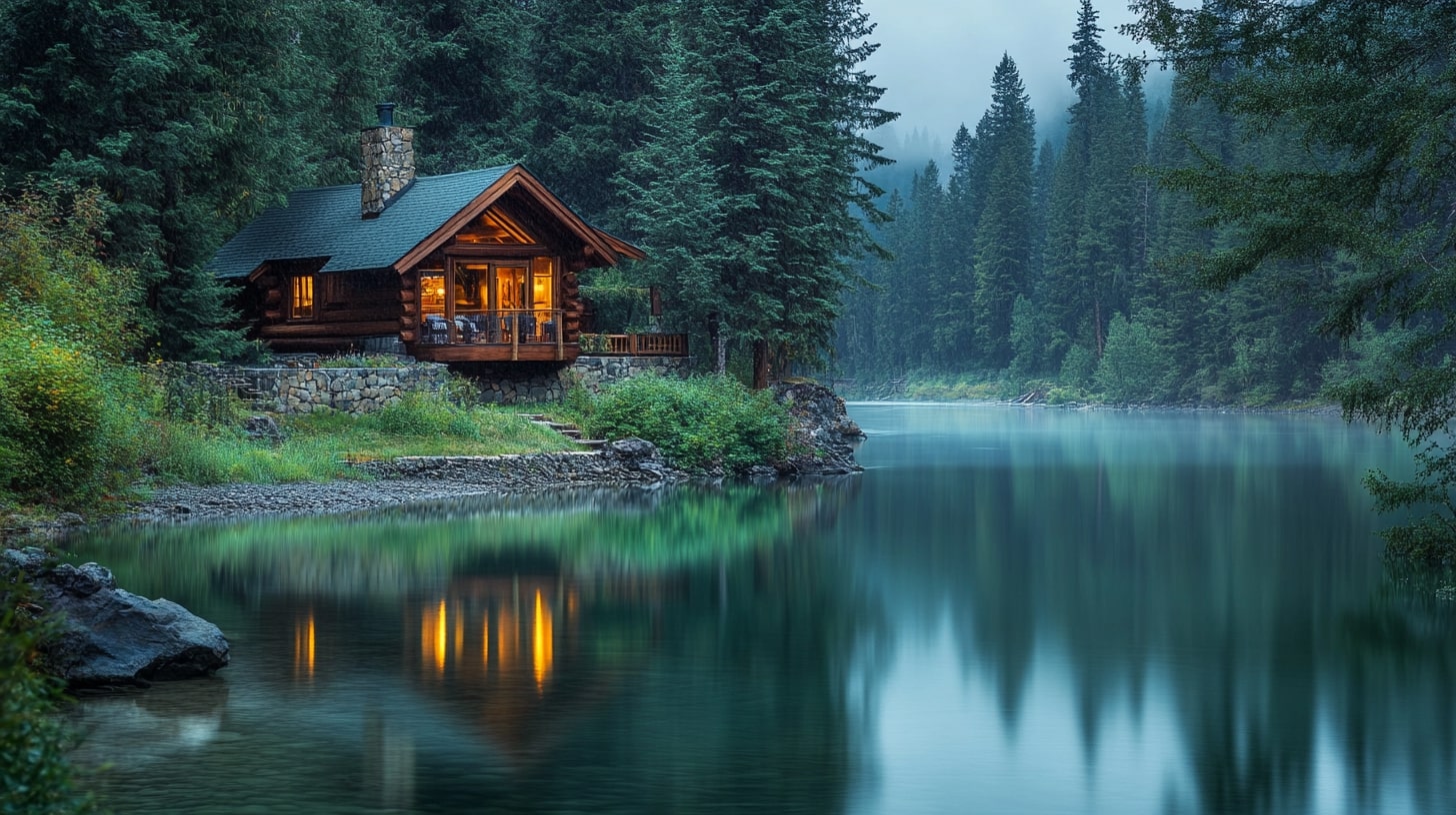 Cabin near river in Post Falls Idaho Cabin Rentals